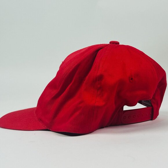 Vintage Hedman Husler Hedders Red Snapback Adjustable Baseball Cap - Picture 2 of 4